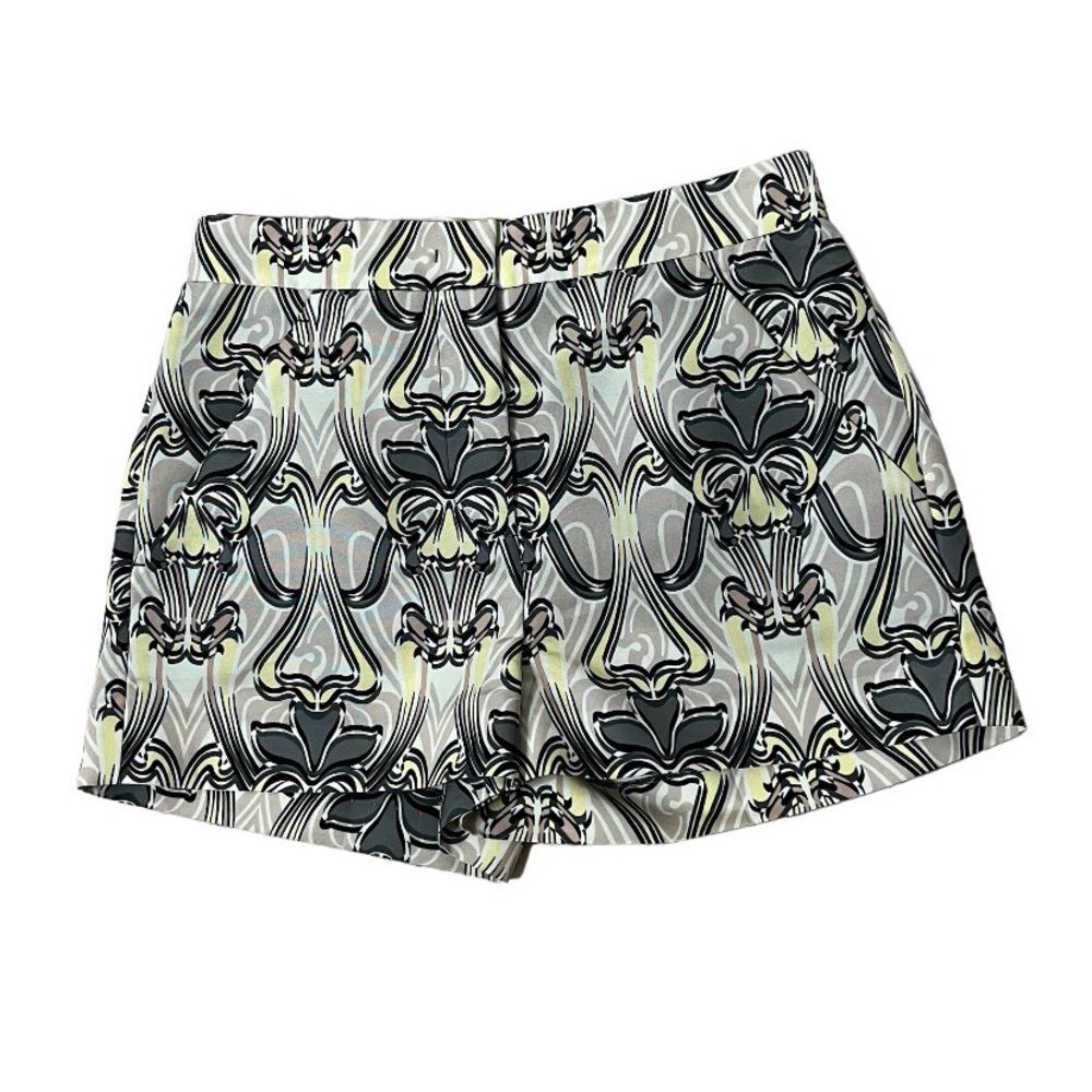 M MISSONI Shorts Black Grey Cream Pattern Flat Front Womens Size 38 US Size 2 - Picture 3 of 10
